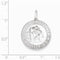 Sterling Silver Saint Christopher Medal Charm Pendant (30X22 MM)