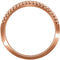 Diamond Negative Space Ring, 14k Rose Gold, (1/5 Ctw, Color G+, Clarity I1), Size 7