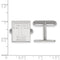 Rhodium-Plated Sterling Silver Temple University Cuff Links, 16X13MM