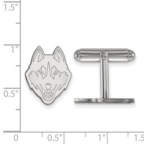 Sterling Silver University Of Connecticut Cuff Links, 16MM