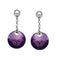 Rain Collection Black Ti, Sterling Silver Anodized Pink and Purple Dangle Earrings