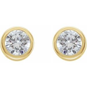 Ave 369 1/2 Ct 14k Yellow Gold Diamond Stud Earrings (.50 Cttw, GH Color, I1 Clarity)
