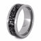 Black Stardust 8mm Comfort-Fit Titanium Wedding Band