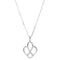 Rhodium Plate Sterling Silver Cancer Ribbon and Heart 'Fight Against Cancer' CZ Necklace, 18"