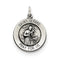 Sterling Silver Antiqued Saint Gerard Medal Charm Pendant (22X16 MM)