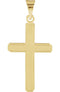Inlay Cross 14k Yellow Gold Pendant (21.5X12MM)