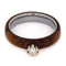 Diamond Solitaire Honduran Rosewood 4mm Comfort-Fit Titanium Wedding Band