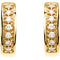 Diamond Hoop Earrings, 14k Yellow Gold, 3.38mm (1/6 Ctw, Color G-H, Clarity SI1)