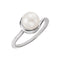 White Freshwater Cultured Pearl Bypass Ring, 14k White Gold (7.5-8.00mm) Size 7