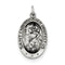 Sterling Silver Saint Christopher Medal Charm Pendant (30X18 MM)