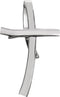 Curved Slide Cross Sterling Silver Pendant (36.75X22.25 MM)