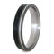Green Box Elder Burl Wood, Grooved Pinstripe 6mm Comfort-Fit Sandblast Titanium Wedding Band