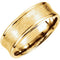 7.5mm 14k White Gold Fancy Carved Band Sizes 4 to 14