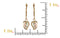 Two-Tone Heart Leverback Earrings, 10k Yellow Gold, 12k Green Gold, 12k Rose Gold Black Hills Gold