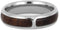 Redwood Partial Inlay 5.5mm Comfort-Fit Titanium Wedding Band, Size 14.75