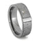 Bezel Set Diamond, Gibeon Meteorite 7mm Comfort-Fit Titanium Wedding Band