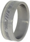 Gibeon Meteorite, 14k White Gold 8mm Comfort Fit Matte Titanium Band, Size 10