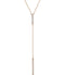 Diamond Bar Y Necklace in 14k Rose Gold, 16-18" ( 1/5 Ctw, Color G+, Clarity I1)