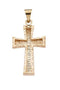 Christian Cross 14k Yellow Gold Pendant (23.00X16.00 MM)