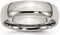 Men's Grey Titanium Half Round 6mm Comfort-Fit Domed Band Size 15