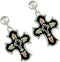 Black Cross Earrings, Sterling Silver, 12k Green Gold, 12k Rose Gold Black Hills Gold