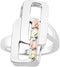 Rhodium-Plated Sterling Silver Rectangle Links Ring, 12k Rose and Green Gold Black Hills Gold Size 7