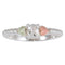 Diamond Illusion Granulated Petite Band, Sterling Silver, 12k Rose Gold, 12k Green Gold Black Hills Gold Motif, Size 10
