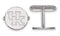 Rhodium-Plated Sterling Silver University Of Kentucky Round Cuff Links, 15MM