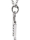 Diamond Initial 'u' Lowercase Letter Rhodium-Plate 14k White Gold Pendant Necklace, 16" (.025 Ctw GH, I1)