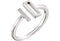 Platinum Slim-Profile Rectangle Bar Ring