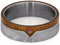 Ruby, Gibeon Meteorite, African Mahogany 7mm Comfort-Fit Matte Titanium Wedding Band, Size 8.25