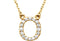 14k Yellow Gold Diamond Initial 'O' 1/6 Cttw Necklace, 16" (GH Color, I1 Clarity)