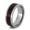 Red and Black Poplar Wood 8mm Comfort-Fit Titanium Wedding Band, Size 4