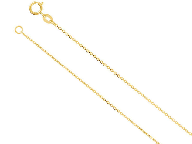 17-Stone Diamond Sideways Cross 14k Yellow Gold Pendant Necklace, 16-18" (.01 Cttw)