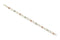 Womens 10k Yellow Gold Filigree Scroll Link Bracelet with 12k Green and Rose Gold in Black Hills Gold Motif, 7.50"