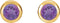 February Birthstone Stud Earrings, 14k Yellow Gold