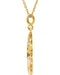Diamond Vintage-Style Starburst 14k Yellow Gold Pendant Necklace, 18" (1/3 Cttw)