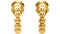 Beaded J Hoop Earrings, 14k Yellow Gold (17mm)