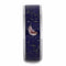 Rhodonite Crescent Moon, Blue Stardust, 14k Yellow Gold 8mm Comfort-Fit Titanium Wedding Band, Size 11.75