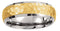 Titanium & 18K Yellow Gold-Plated Inlay 7mm Beveled-Edge Band