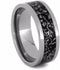 Black Stardust 8mm Comfort-Fit Titanium Wedding Band, Size 7.75