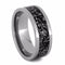 Black Stardust 8mm Comfort-Fit Titanium Wedding Band