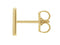Initial Letter 'M' 14k Yellow Gold Stud Earring (Single Earring)