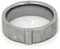 Bezel Set Diamond, Gibeon Meteorite 7mm Comfort-Fit Titanium Wedding Band, Size 4.25