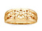 Lotus Flower Cut-Out 7.75mm Band, 14k Yellow Gold