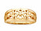 Lotus Flower Cut-Out 7.75mm Band, 14k Yellow Gold, Size 7.5