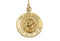 14k Yellow Gold Round Our Lord Jesus Medal (15 MM)