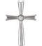 Diamond Solitaire Cross 14k White Gold Pendant (.04 Ct, G-H Color, SI1 Clarity)