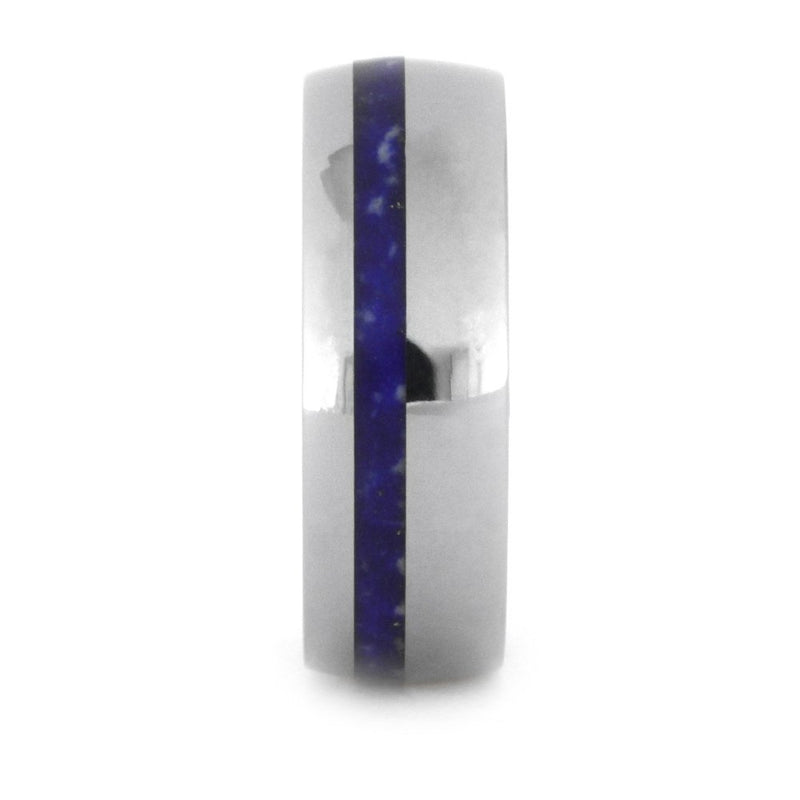 Lapis Lazuli 8mm Titanium Dome Comfort-Fit Band