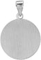 Rhodium-Plated 14k White Gold Satin and Polished Pope Francis Medal